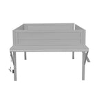 Lit mezzanine gaming en bois (1 place) - Bureau et éclairage LED - Gris - Étagère de rangement - 93 cm (L) x 41,2 cm (l) x 40,4 cm (H)