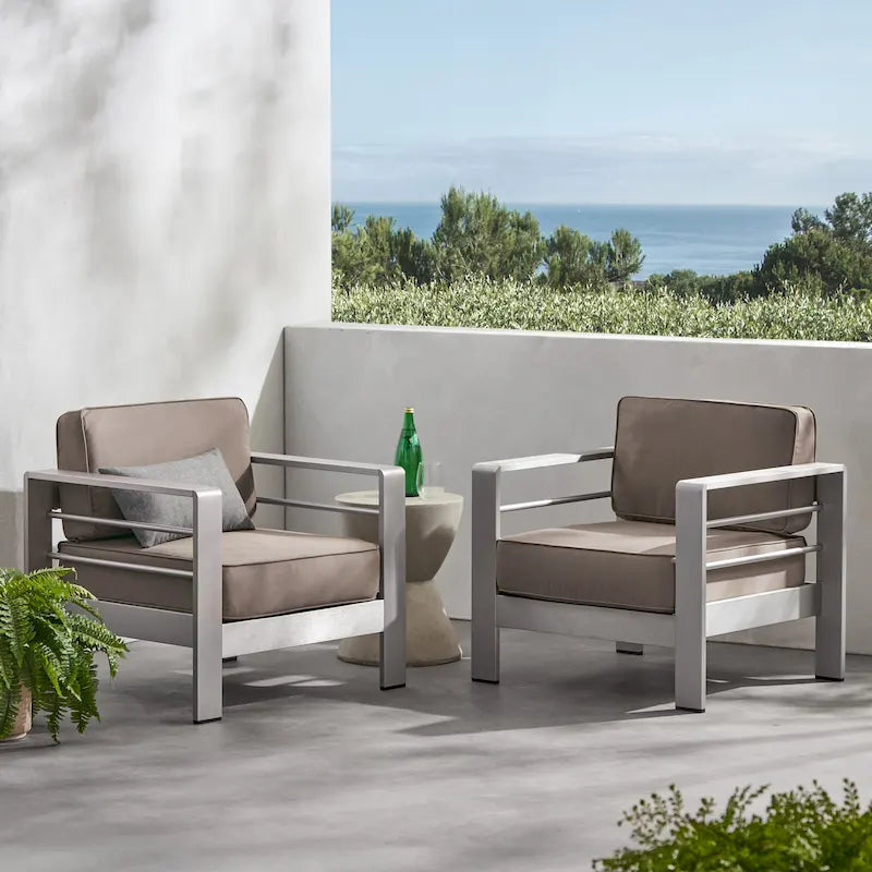 Fauteuils de jardin Cape Coral avec coussins Sunbrella en option (lot de 2) par Christopher Knight Home