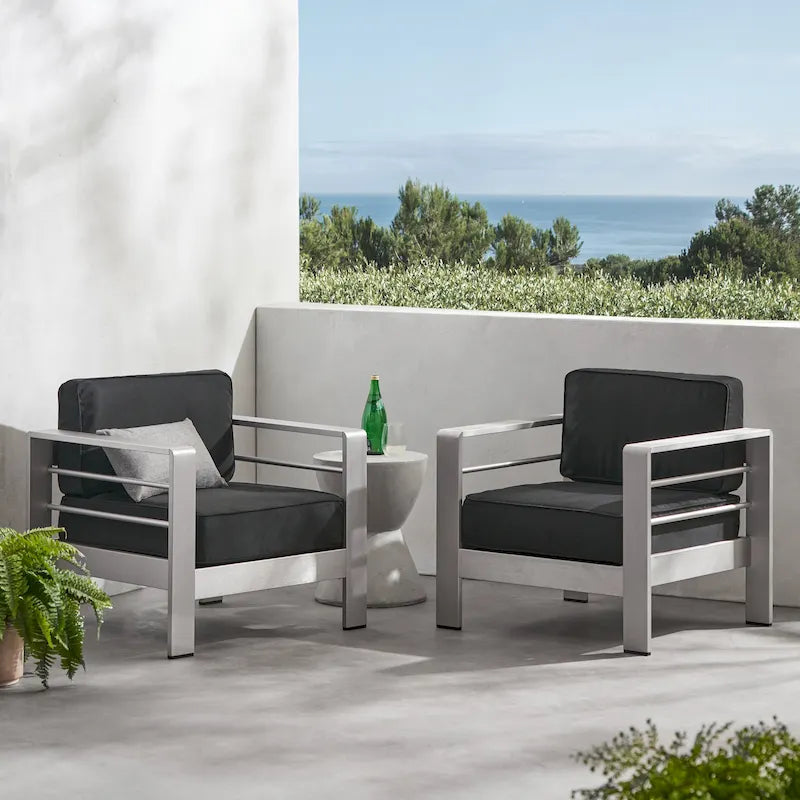 Fauteuils de jardin Cape Coral avec coussins Sunbrella en option (lot de 2) par Christopher Knight Home