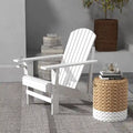 Fauteuil Adirondack en bois Outsunny, chaise de jardin avec porte-gobelet, mobilier résistant aux intempéries, style lounge classique