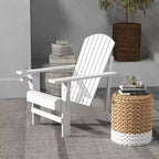 Fauteuil Adirondack en bois Outsunny, chaise de jardin avec porte-gobelet, mobilier résistant aux intempéries, style lounge classique