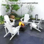 Fauteuil Adirondack en bois Outsunny, chaise de jardin avec porte-gobelet, mobilier résistant aux intempéries, style lounge classique