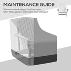 Fauteuil Adirondack en bois Outsunny, chaise de jardin avec porte-gobelet, mobilier résistant aux intempéries, style lounge classique