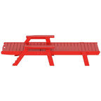 Ensemble de 3 chaises longues d'extérieur en PEHD - Chaises de piscine inclinables avec table d'appoint - Résistant aux intempéries - Capacité de charge : 227 kg
