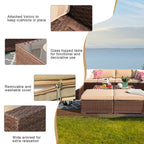 Ensemble de canapés d'angle en osier 10 pièces