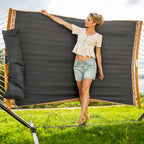 2-person Outdoor Hammock with Stand & Pillow