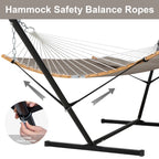 Hamac d'extérieur 2 places avec support et oreiller