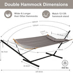 Hamac d'extérieur 2 places avec support et oreiller