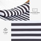 Hamac d'extérieur 2 places avec support et oreiller