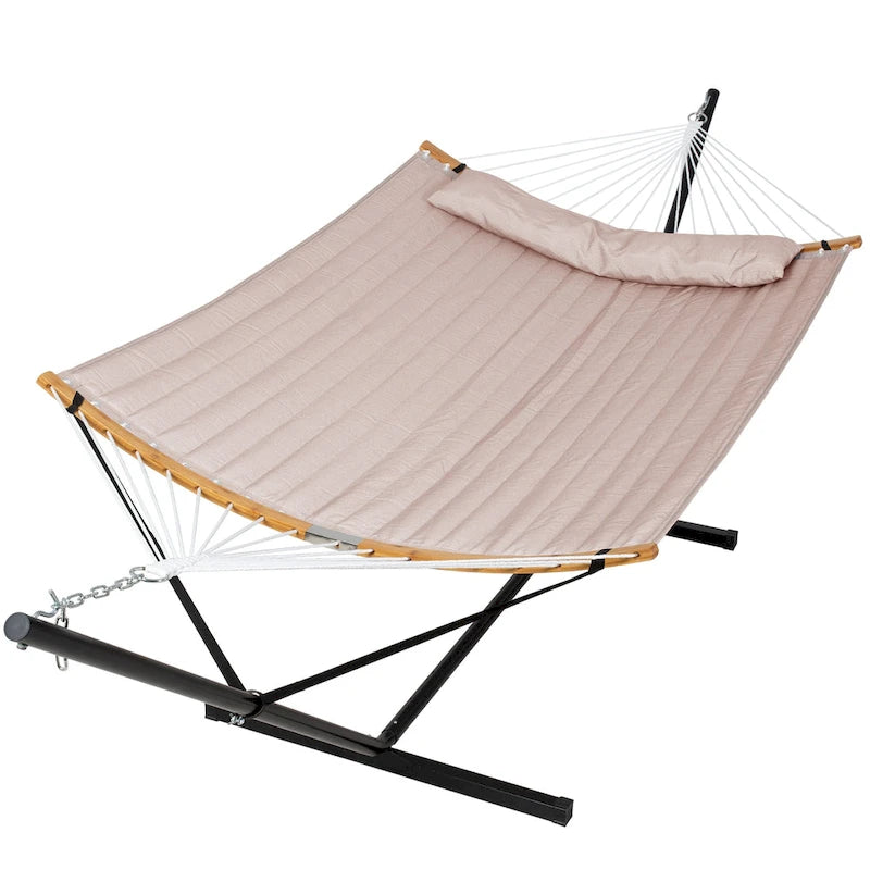 Hamac d'extérieur 2 places avec support et oreiller