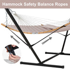 Hamac d'extérieur 2 places avec support et oreiller