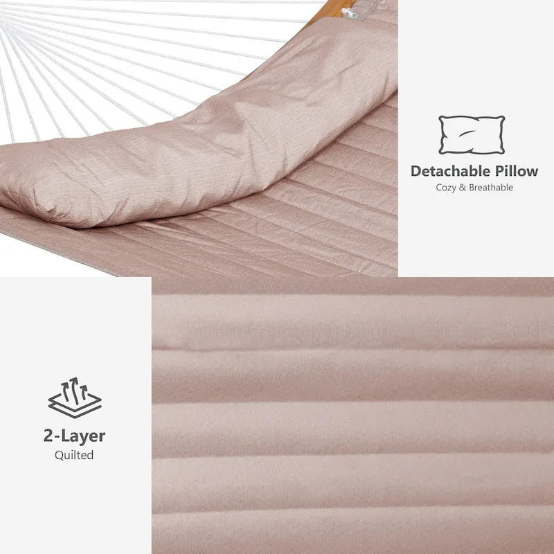 Hamac d'extérieur 2 places avec support et oreiller