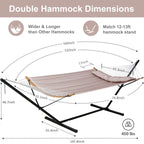 Hamac d'extérieur 2 places avec support et oreiller