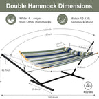 Hamac d'extérieur 2 places avec support et oreiller