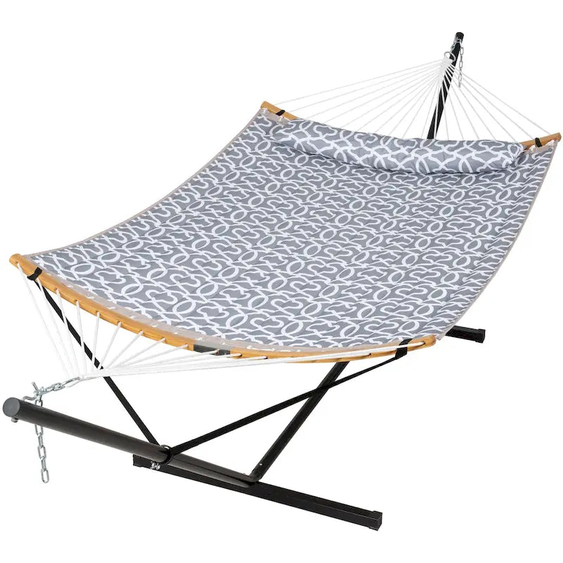 Hamac d'extérieur 2 places avec support et oreiller