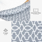 Hamac d'extérieur 2 places avec support et oreiller