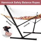 Hamac d'extérieur 2 places avec support et oreiller