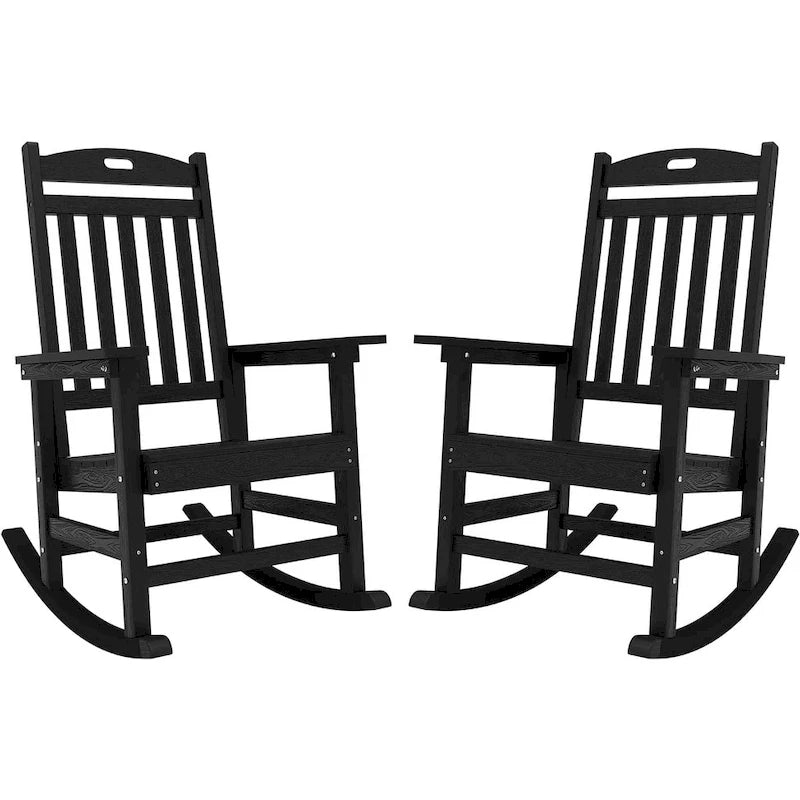 WINSOON All Weather Outdoor Rocking Chair, Set of 2