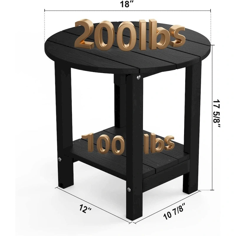 Ensemble de 3 pièces WINSOON HIPS composé d'une chaise Adirondack pliante d'extérieur, résistante aux intempéries et d'une table.