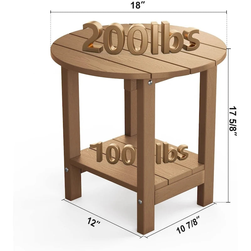 Ensemble de 3 pièces WINSOON HIPS composé d'une chaise Adirondack pliante d'extérieur, résistante aux intempéries et d'une table.