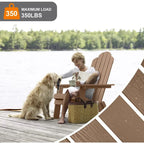 Ensemble de 3 pièces WINSOON HIPS composé d'une chaise Adirondack pliante d'extérieur, résistante aux intempéries et d'une table.