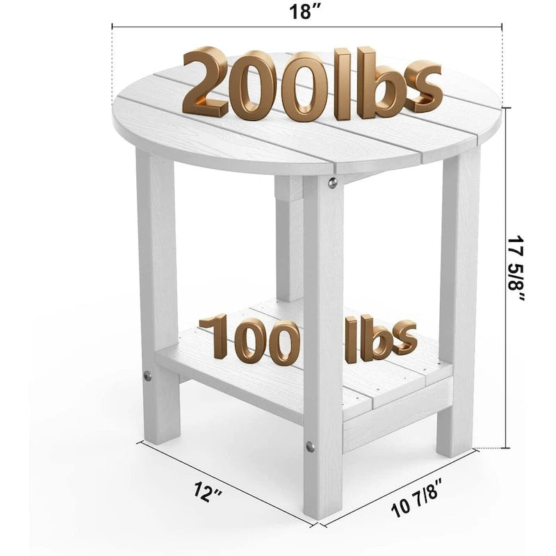 Ensemble de 3 pièces WINSOON HIPS composé d'une chaise Adirondack pliante d'extérieur, résistante aux intempéries et d'une table.