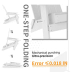 Ensemble de 3 pièces WINSOON HIPS composé d'une chaise Adirondack pliante d'extérieur, résistante aux intempéries et d'une table.