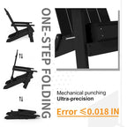 Ensemble de 3 pièces WINSOON HIPS composé d'une chaise Adirondack pliante d'extérieur, résistante aux intempéries et d'une table.