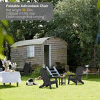 Ensemble de 3 pièces WINSOON HIPS composé d'une chaise Adirondack pliante d'extérieur, résistante aux intempéries et d'une table.