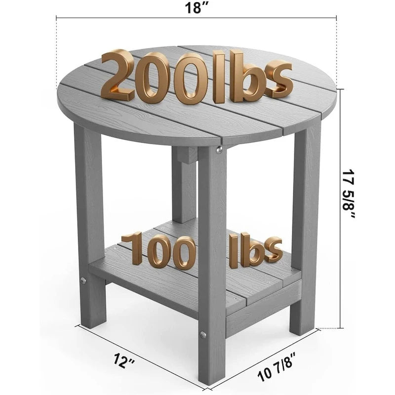 Ensemble de 3 pièces WINSOON HIPS composé d'une chaise Adirondack pliante d'extérieur, résistante aux intempéries et d'une table.