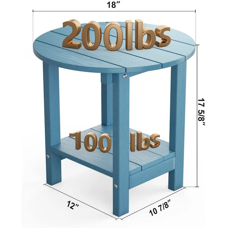 Ensemble de 3 pièces WINSOON HIPS composé d'une chaise Adirondack pliante d'extérieur, résistante aux intempéries et d'une table.
