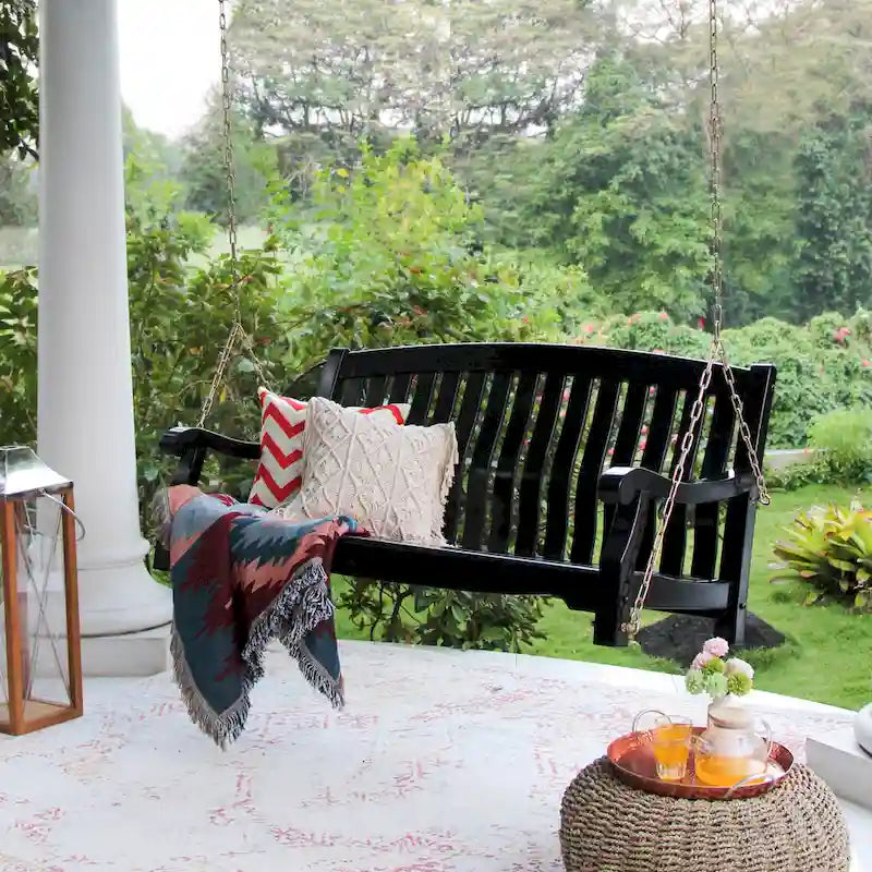 Cambridge Casual Lyon Mahogany Wood Porch Swing