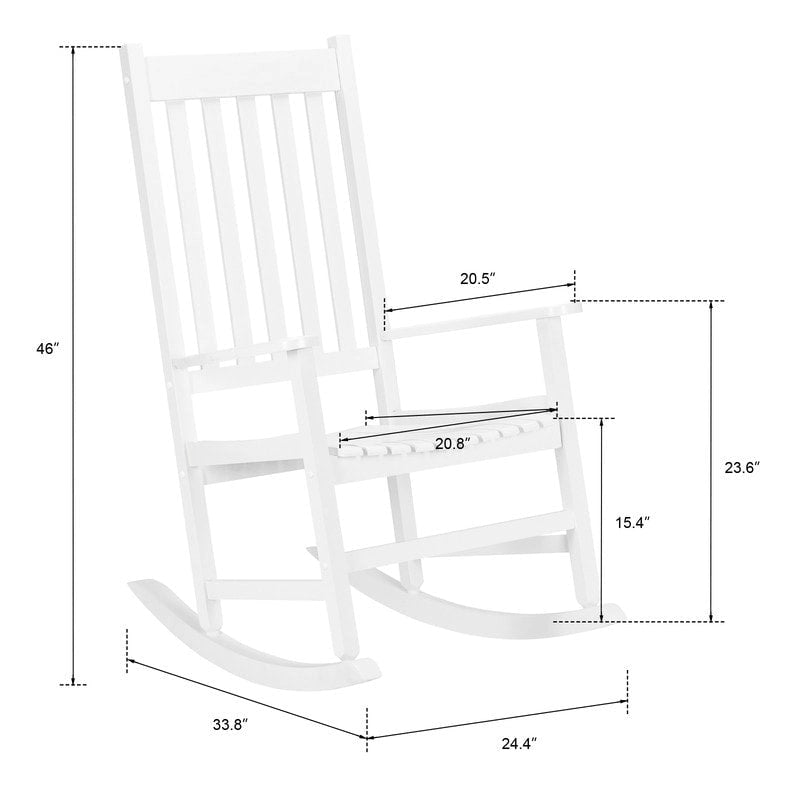 Fauteuil à bascule en bois pour patio ou véranda
