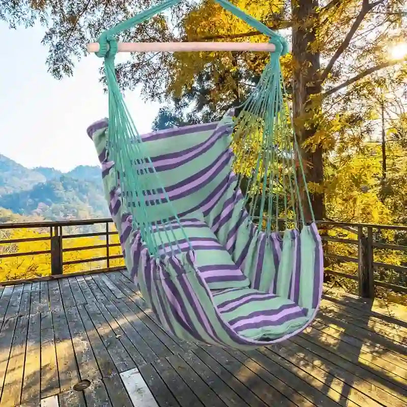37 Canvas Hammocks Hanging Rope Chair with Pillow