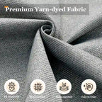 Ensemble de salon de jardin 7 pièces en résine tressée avec foyer extérieur - Table basse solaire à DEL - Résistant aux UV - Coussins d'assise profonds