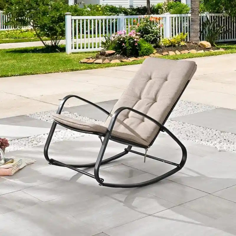 Fauteuil à bascule d'intérieur et d'extérieur Patio Festival avec coussin