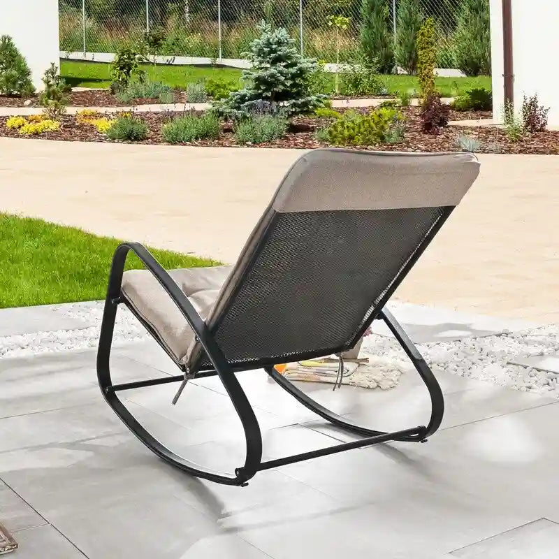 Fauteuil à bascule d'intérieur et d'extérieur Patio Festival avec coussin